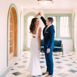 LULUS Long White High Neck Dress